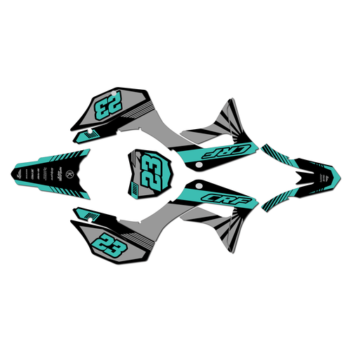 honda crf125f graphics kit 2019-2026 fh series teal