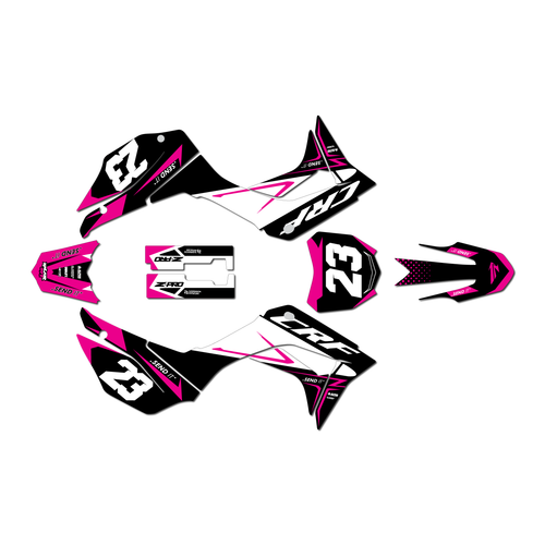 honda crf110f graphics kit 2019-2026 evader series pink