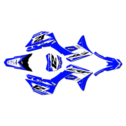 honda crf125f graphics kit 2019-2026 lethal series blue