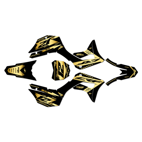 honda crf125f graphics kit 2019-2026 lethal series gold