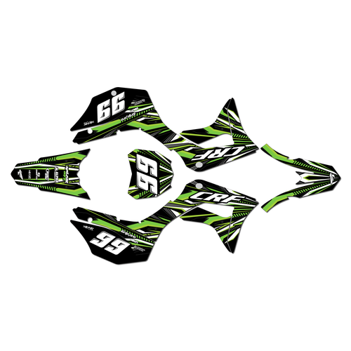 honda crf125f graphics kit 2019-2026 prime series green