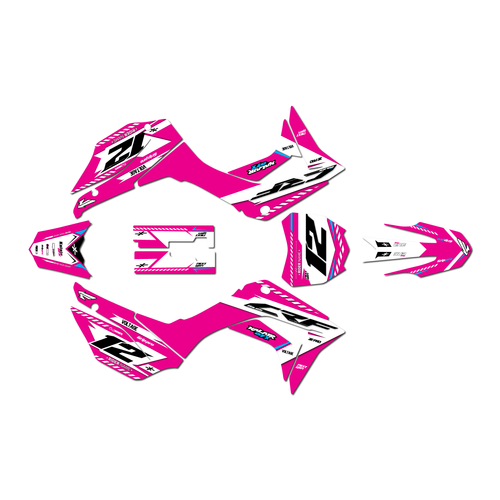 honda crf110f graphics kit 2019-2026 lethal series magenta