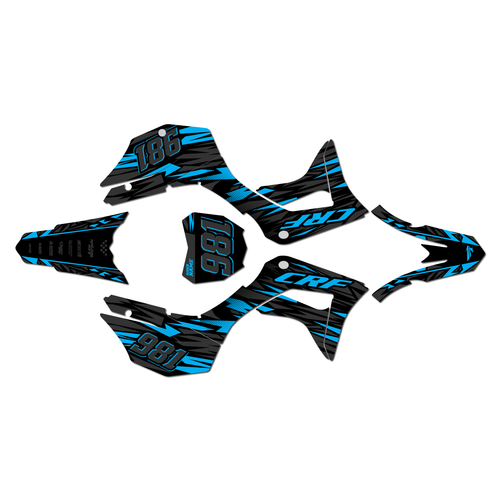 honda crf125f graphics kit 2019-2026 twitch series cyan