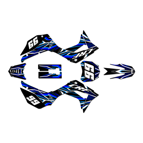 honda crf110f graphics kit 2019-2026 prime series blue