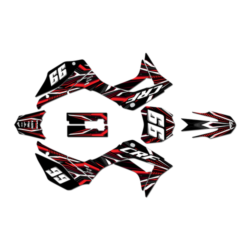 honda crf110f graphics kit 2019-2026 prime series red