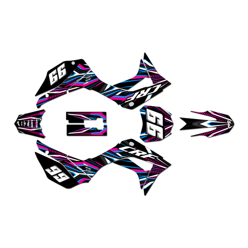 honda crf110f graphics kit 2019-2026 prime series pink