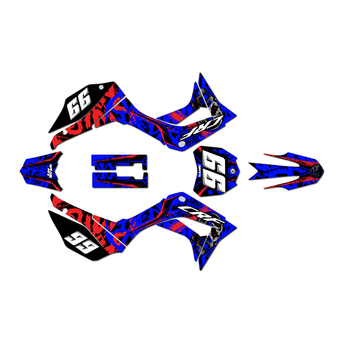 honda crf110f graphics kit 2019-2026 revolt series blue
