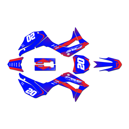 honda crf110f graphics kit 2019-2026 spear series red-shift