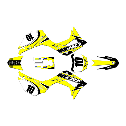 honda crf110f graphics kit 2019-2026 speed series yellow