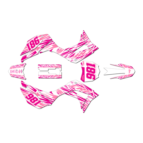 honda crf110f graphics kit 2019-2026 twitch series pink