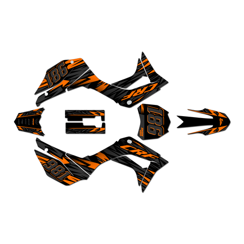 honda crf110f graphics kit 2019-2026 twitch series orange