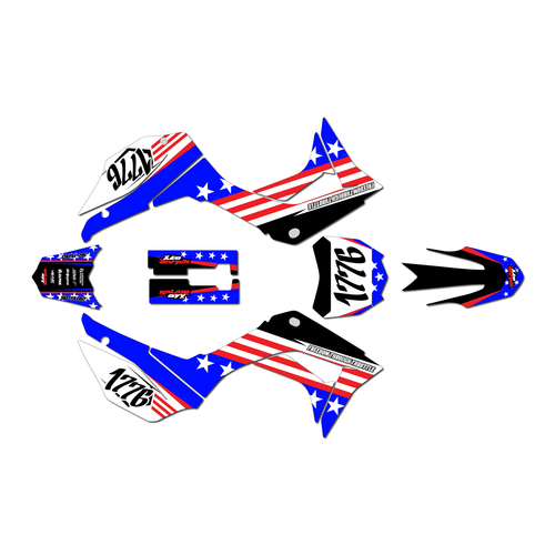 honda crf110f graphics kit 2019-2026 usa series blue