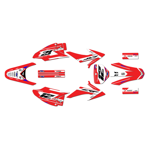 honda crf150f graphics kit 2008-2014 lethal series red