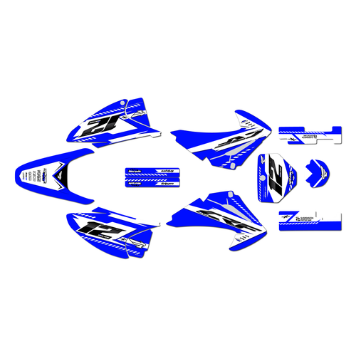 honda crf230f graphics kit 2003-2007 lethal series blue