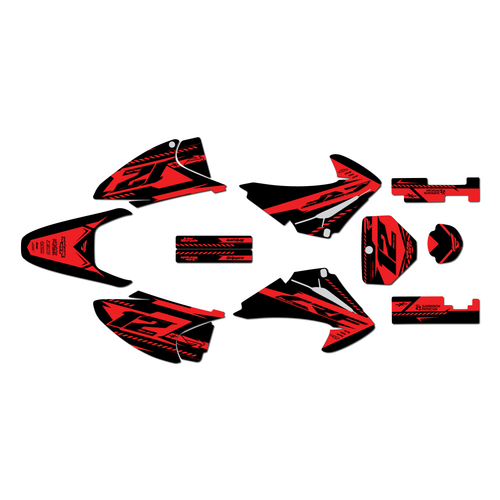 honda crf230f graphics kit 2003-2007 lethal series red-shift
