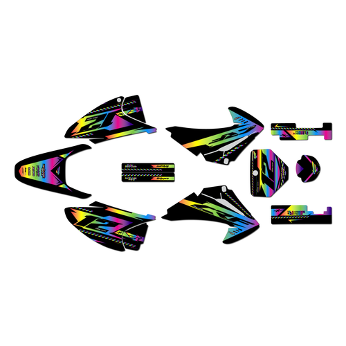 honda crf230f graphics kit 2003-2007 lethal series rainbow