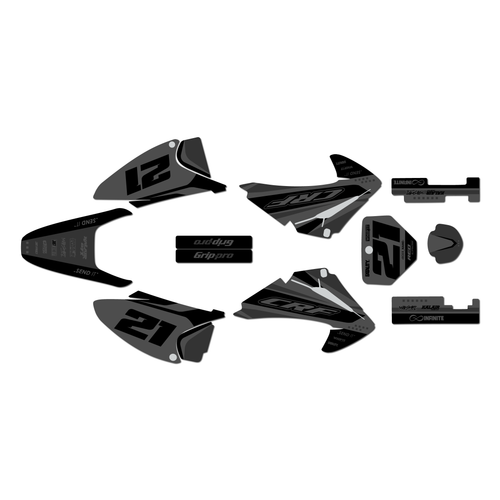honda crf150f graphics kit 2003-2007 og series smoke