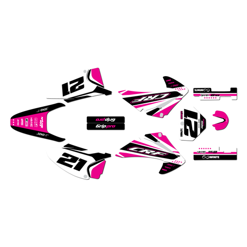 honda crf230f graphics kit 2003-2007 og series magenta