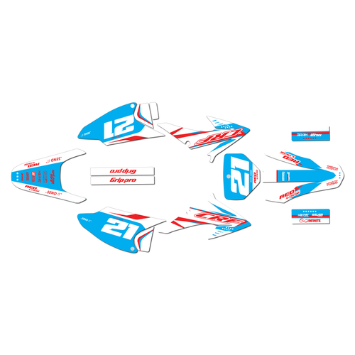 honda crf150f graphics kit 2008-2014 og series cyan