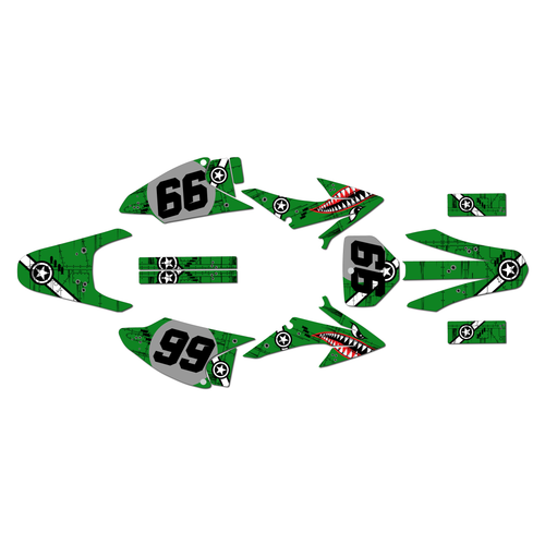 honda crf150f graphics kit 2008-2014 predator series green