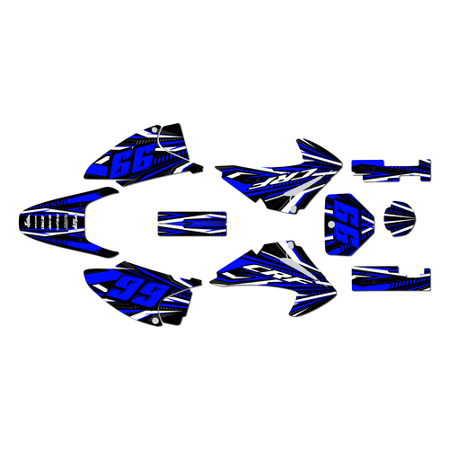 honda crf150f graphics kit 2003-2007 prime series blue