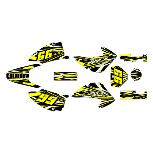 honda crf150f graphics kit 2003-2007 prime series yellow