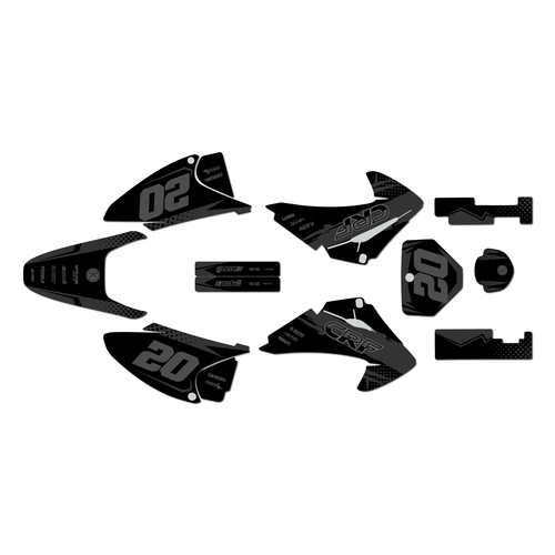 honda crf150f graphics kit 2003-2007 spear series smoke