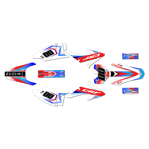 honda crf150f graphics kit 2008-2014 unit series red