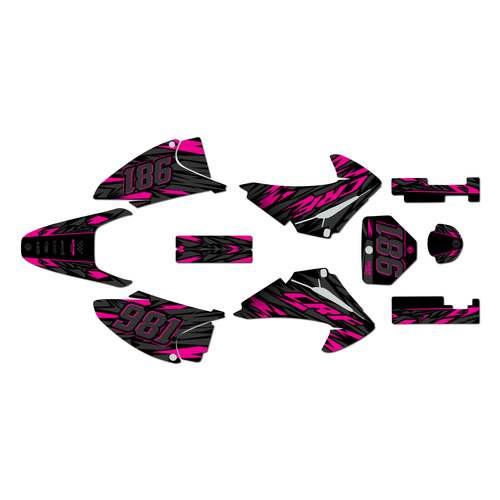 honda crf150f graphics kit 2003-2007 twitch series magenta