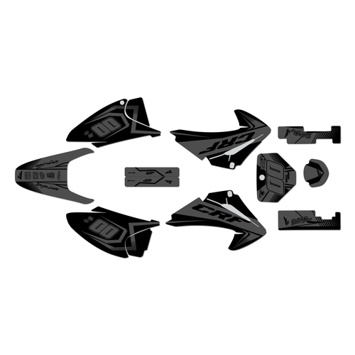 honda crf150f graphics kit 2003-2007 unit series smoke