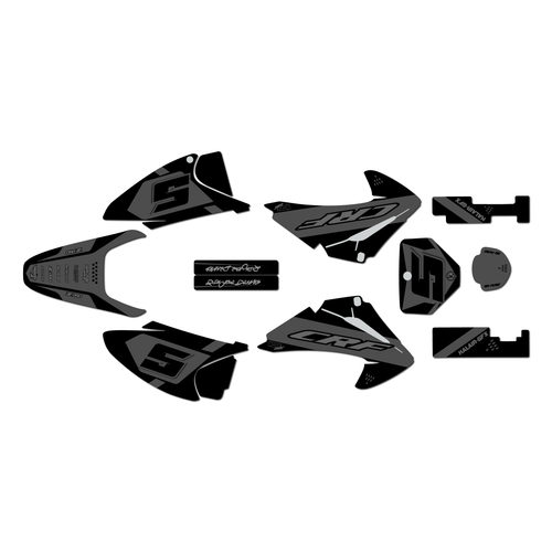 honda crf230f graphics kit 2003-2007 venom series smoke