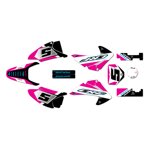 honda crf150f graphics kit 2003-2007 venom series magenta