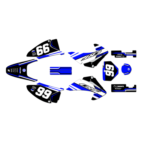 honda crf230f graphics kit 2003-2007 viper series blue