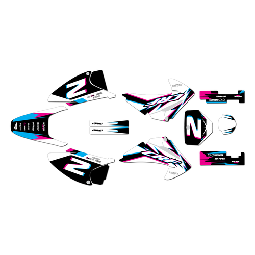honda crf230f graphics kit 2003-2007 vision series magenta