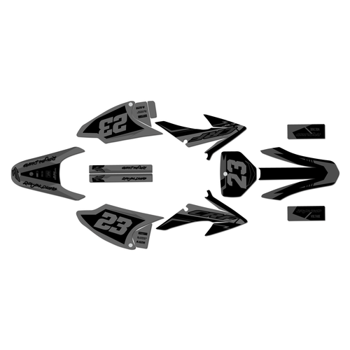 honda crf230f graphics kit 2008-2014 evader series smoke
