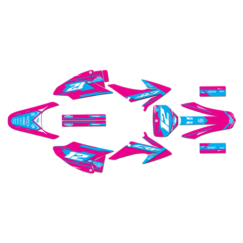 honda crf230f graphics kit 2008-2014 lethal series magenta