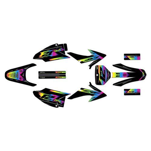 honda crf230f graphics kit 2008-2014 lethal series rainbow