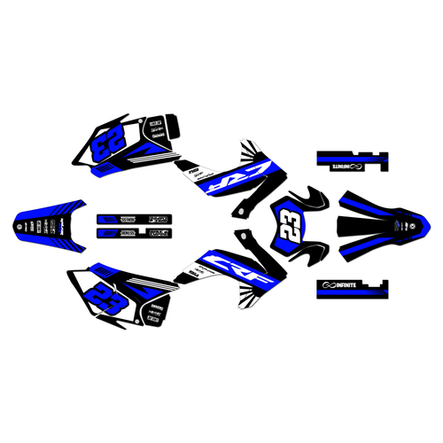 honda crf150f graphics kit 2015-2020 fh series blue