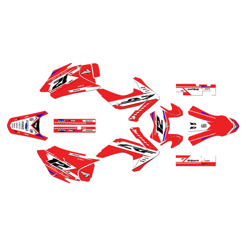 honda crf230f graphics kit 2015-2020 lethal series red
