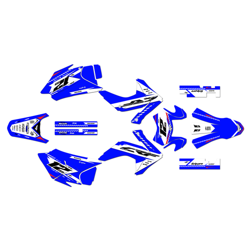 honda crf230f graphics kit 2015-2020 lethal series blue