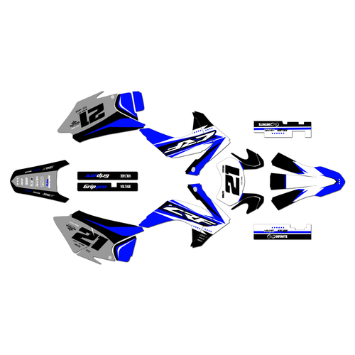 honda crf230f graphics kit 2015-2020 og-crew series blue