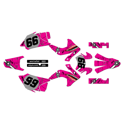 honda crf230f graphics kit 2015-2020 predator series magenta