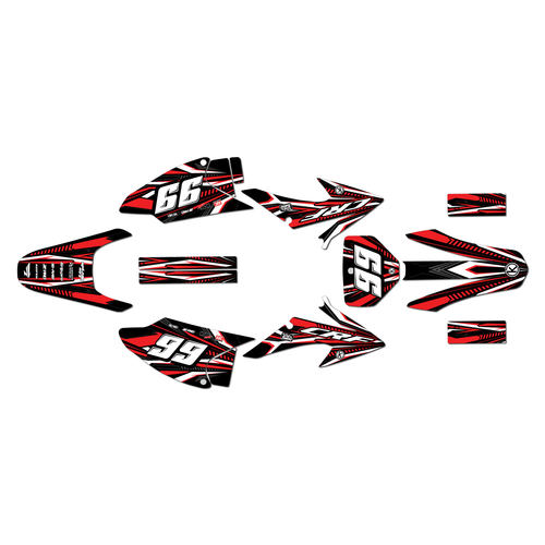 honda crf230f graphics kit 2008-2014 prime series red