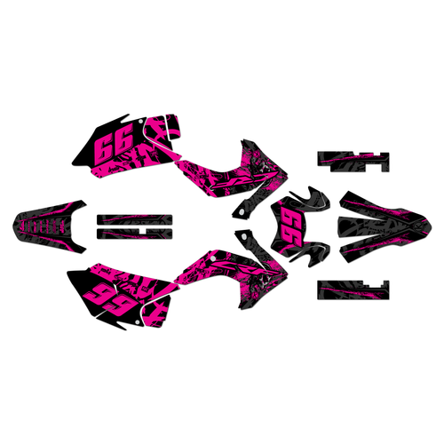 honda crf150f graphics kit 2015-2020 revolt series magenta