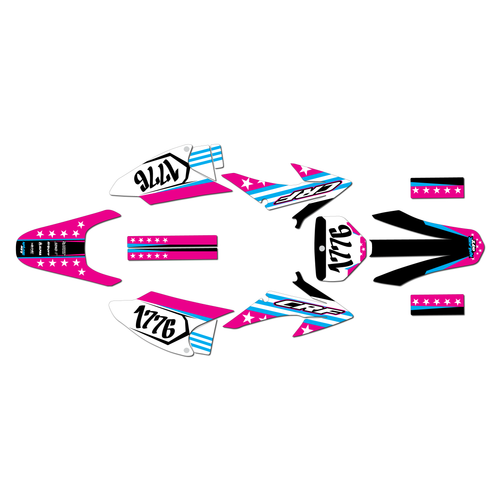 honda crf230f graphics kit 2008-2014 usa series magenta