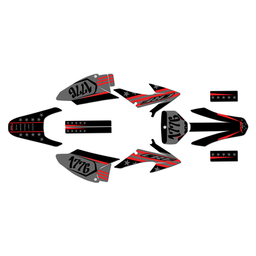 honda crf230f graphics kit 2008-2014 usa series red-shift