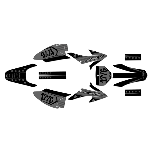honda crf230f graphics kit 2008-2014 usa series smoke