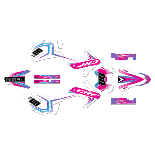 honda crf150f graphics kit 2015-2020 unit series magenta