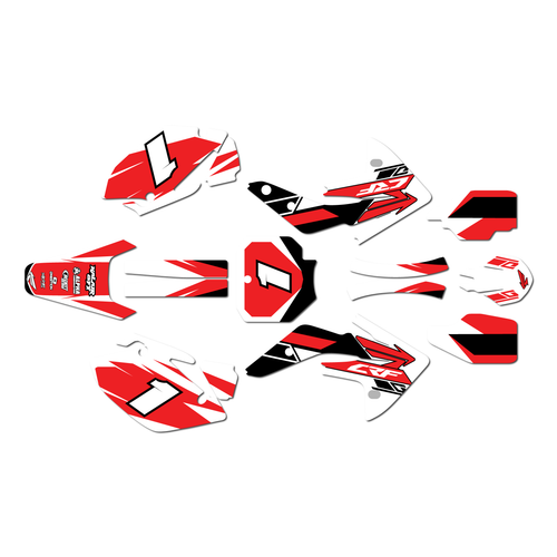 honda crf150r graphics kit 2007-2026 blazing series red