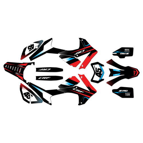 honda crf250l graphics kit 2012-2016 division series red